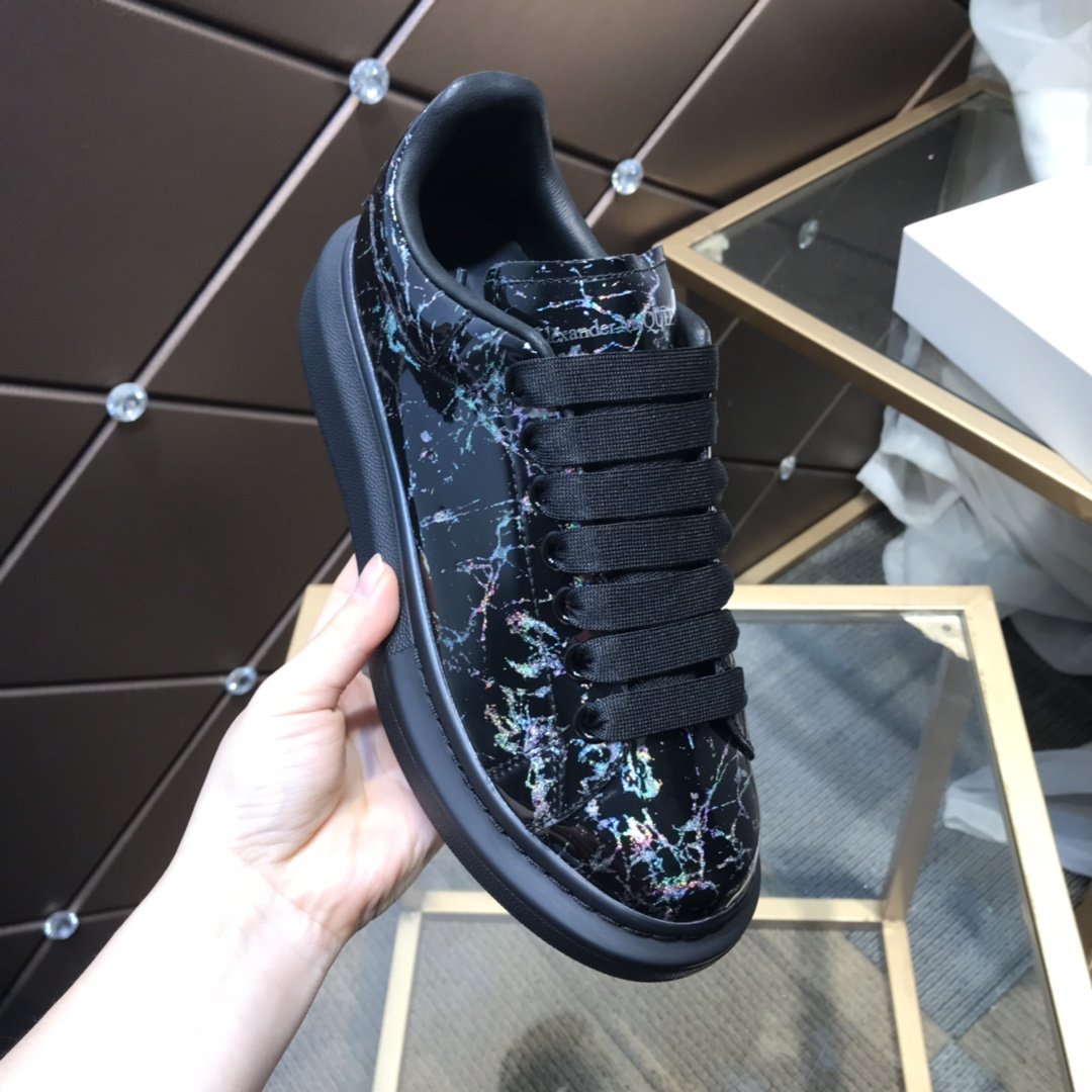 ALEXANDER MCQUEEN NERO LUCIDO MULTICOLOR