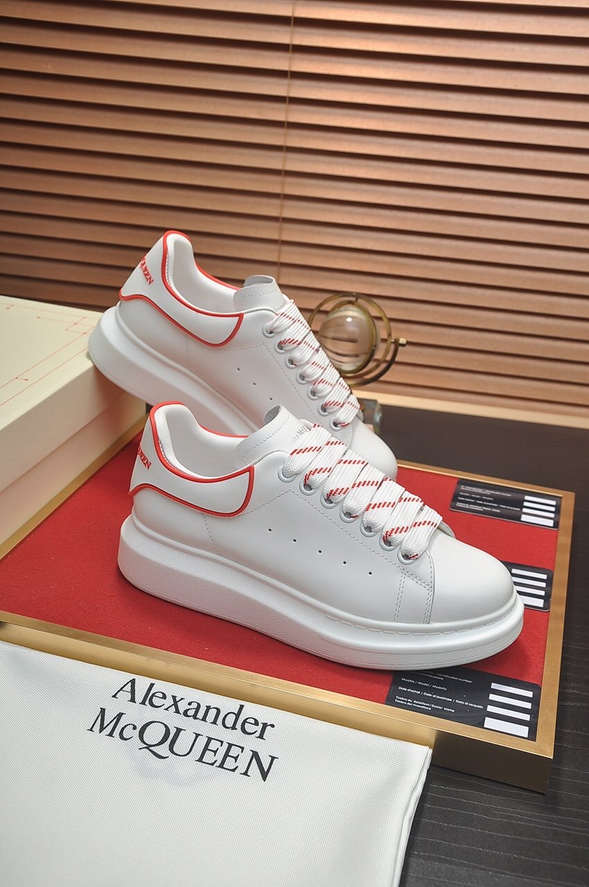 ALEXANDER MCQUEEN BIANCHE LACCI ROSSI