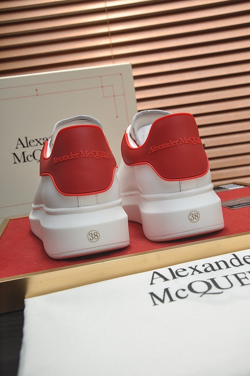 ALEXANDER MCQUEEN BIANCHE CON LACCI ROSSI