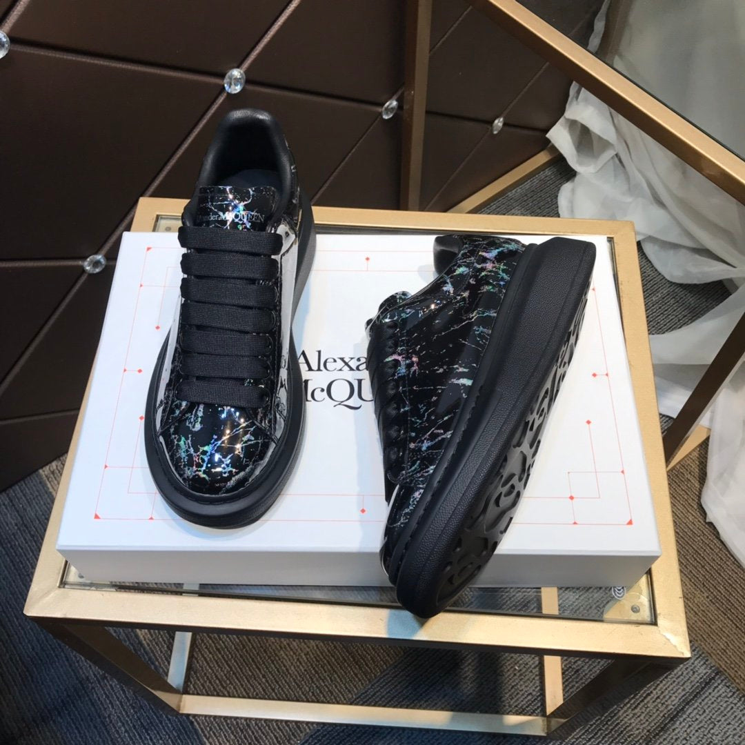 ALEXANDER MCQUEEN NERO LUCIDO MULTICOLOR