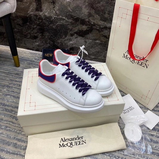 ALEXANDER MCQUEEN BIANCHE CON RETRO BLU E ROSSO