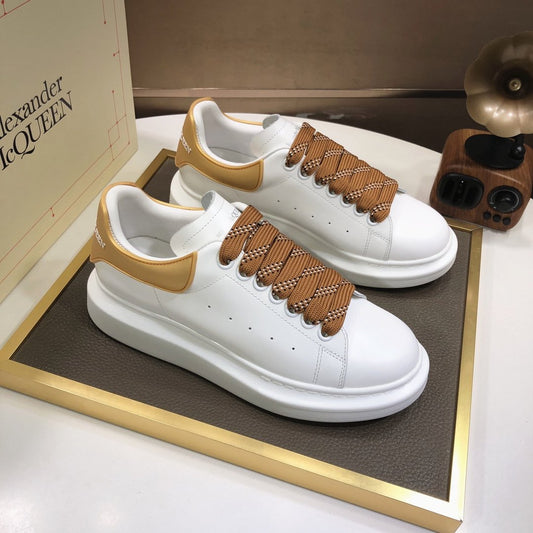 ALEXANDER MCQUEEN BIANCHE E MARRONCINO,LACCI IN MARRONCINO