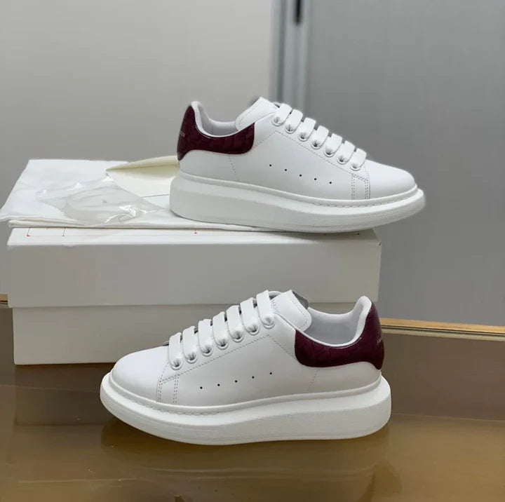 ALEXANDER MCQUEEN BIANCHE E BORDEAUX