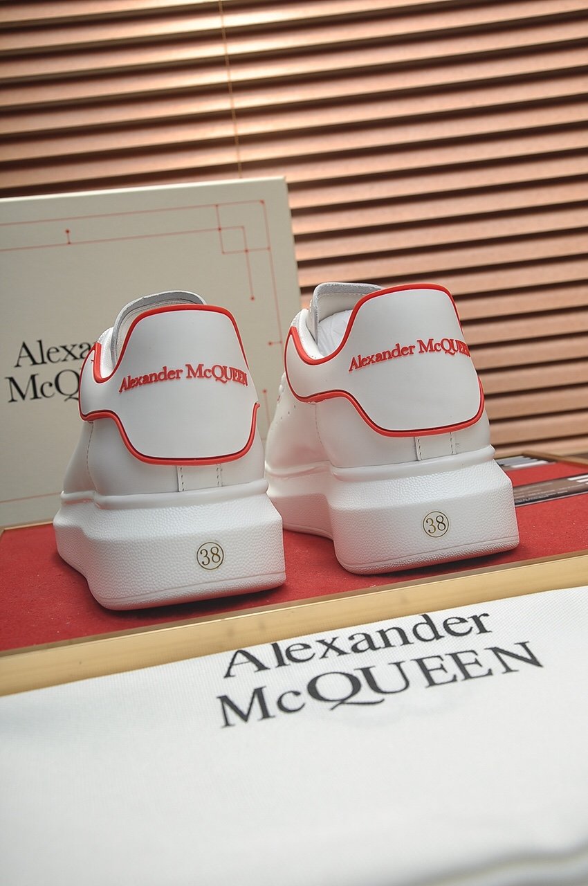 ALEXANDER MCQUEEN BIANCHE LACCI ROSSI